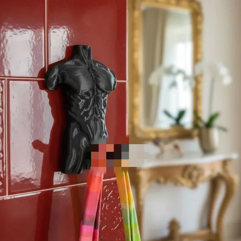 "Hung Hook" Fun Muscular Man Wall Hook