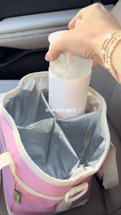 ❄️Family Size 4 Compartment Drink Bag, Multiple Tumbler Carrier Caddy✨
