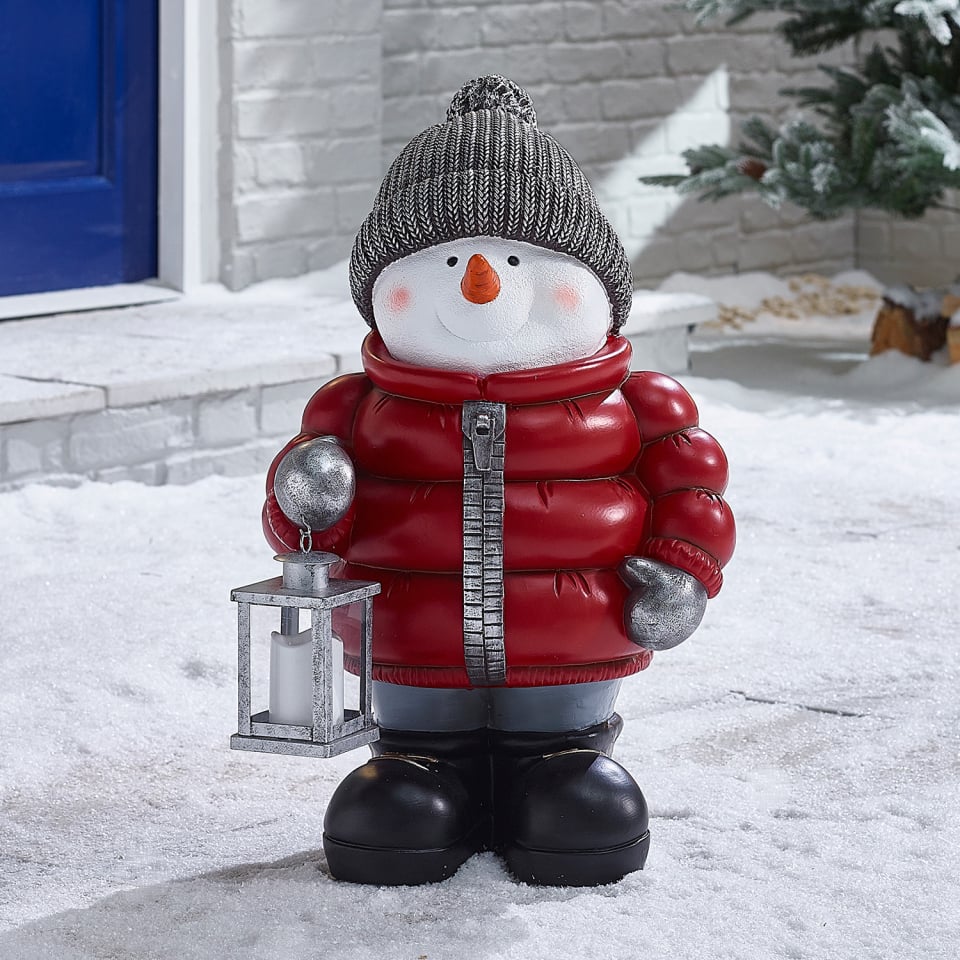 🔥Limited Edition, Only 100 Sets Left! - 🎄Handcrafted Snowman Figurines⛄🧭 - Charming Holiday Guardians with Lanterns🤲