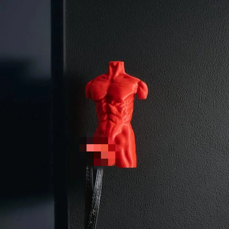 "Hung Hook" Fun Muscular Man Wall Hook