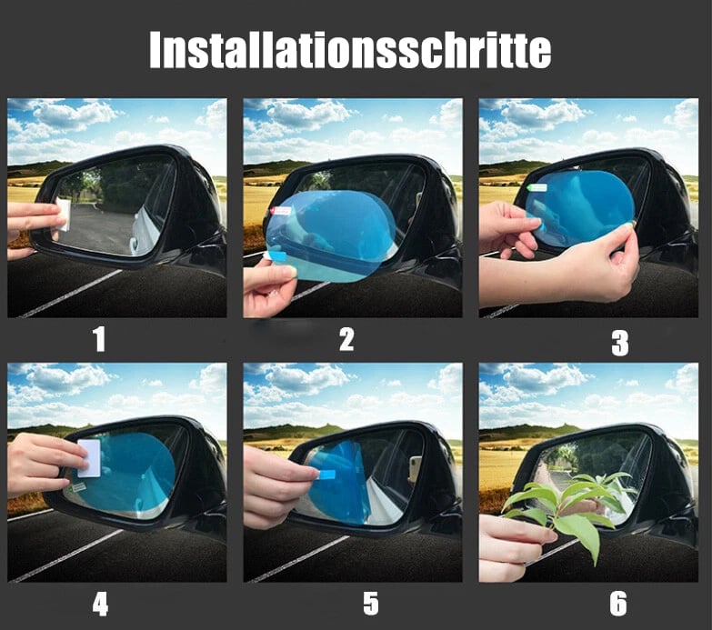 4 Stück Auto-Rückspiegelfolie