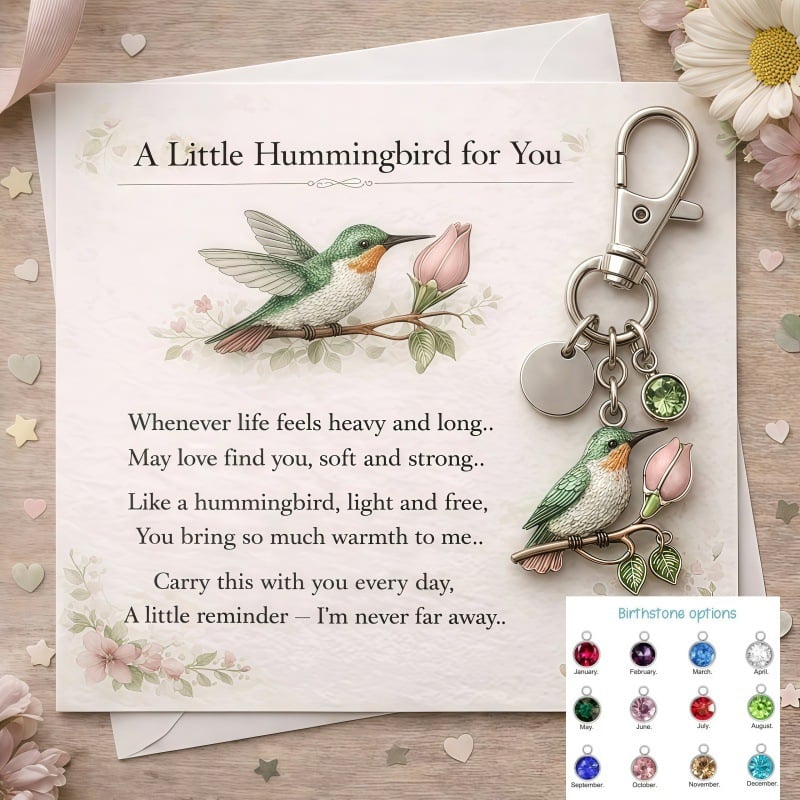 🐦A Little Hummingbird for You keychain🎁A Meaningful Mother’s Day Gift Filled with Love & Comfort