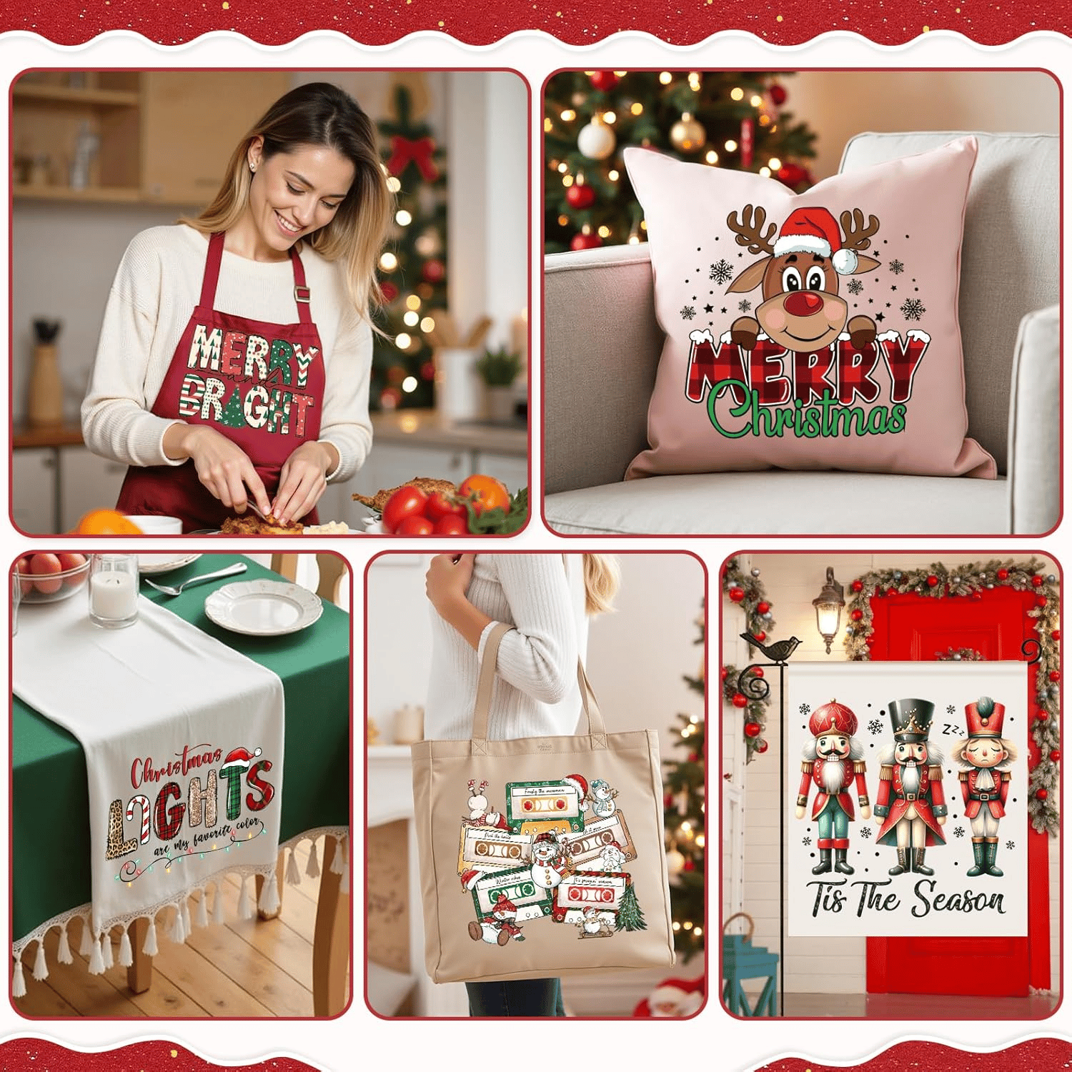 15 Premium Christmas Mystery DTF Transfer Bundle – Ready to Press Holiday Designs for Festive DIY Creations