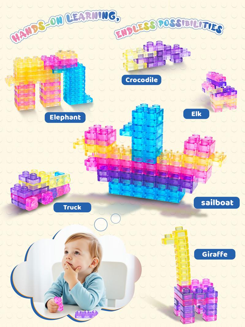 🌟GUMMY BLOC: 40-Piece Montessori Sensory Building Soft Blocks