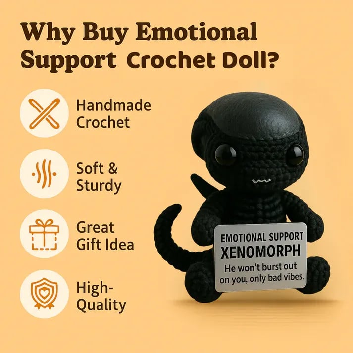 Hand-Crocheted Horror Plush Doll