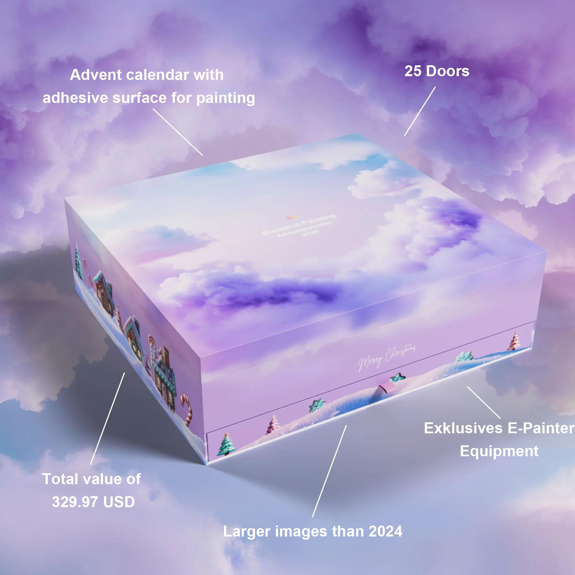 🔥Hot Sale💎🎄2025 XXL Diamond Painting Advent Calendar - ✨Limited Edition