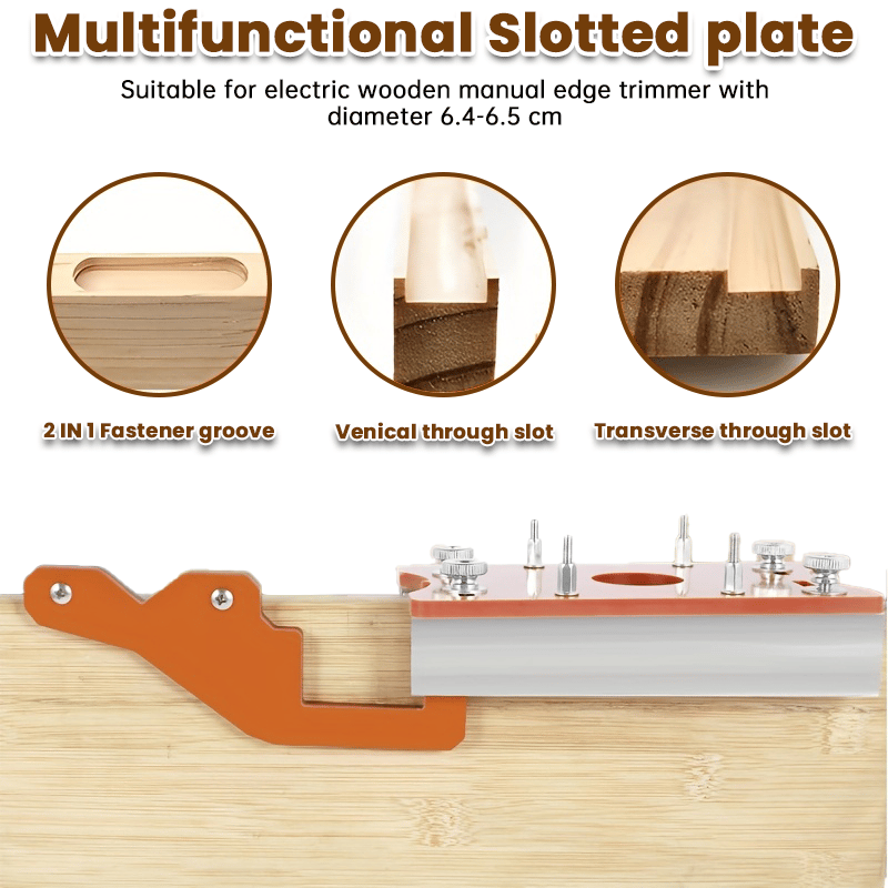 💥2-in-1 Woodworking Trimmer Slotting Auxiliary Positioning Bracket
