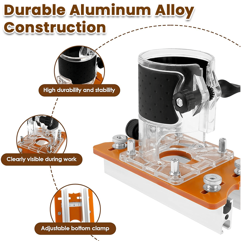 💥2-in-1 Woodworking Trimmer Slotting Auxiliary Positioning Bracket