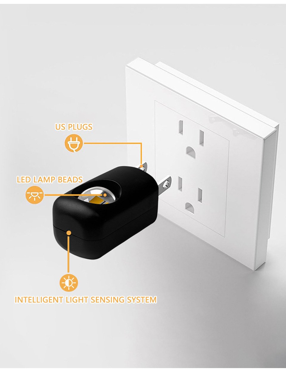 🔥LED Wall Socket Night Light