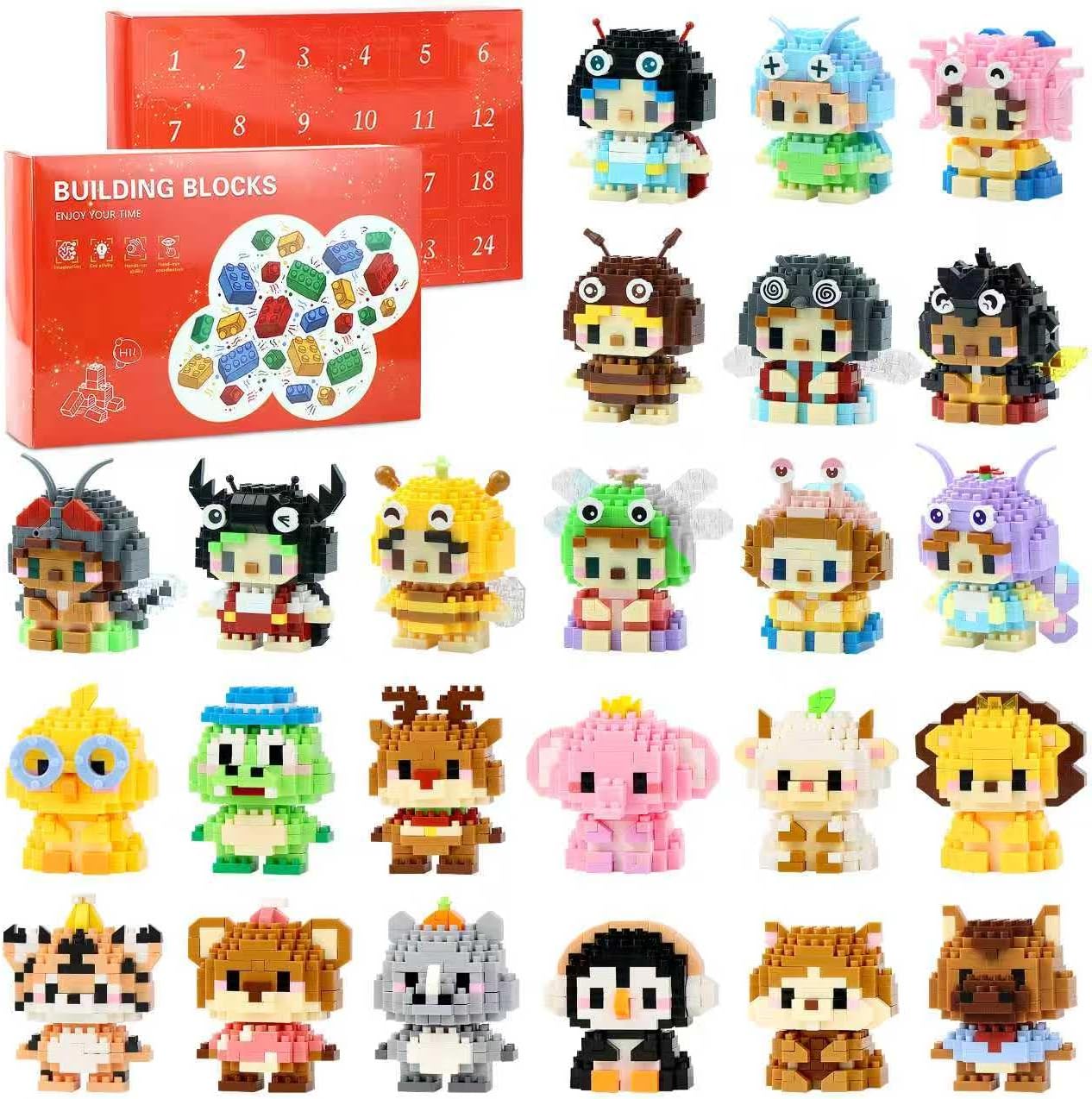 24 Pieces Advent Calendar 2025 Mini Building Blocks