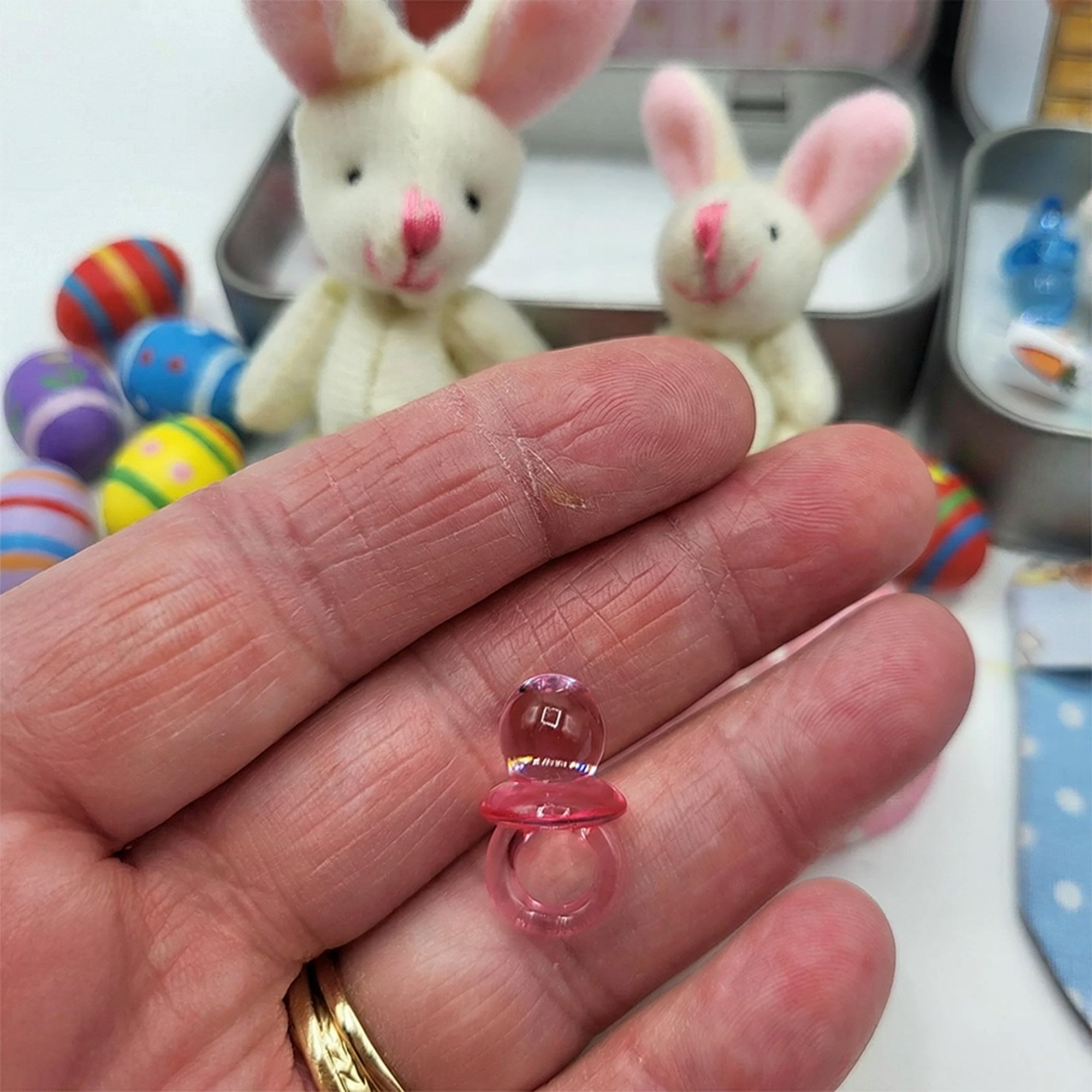 ✨🐇Mother & Baby Bunny "Pocket Hug" – The Ultimate Handmade Mini World in a Tin