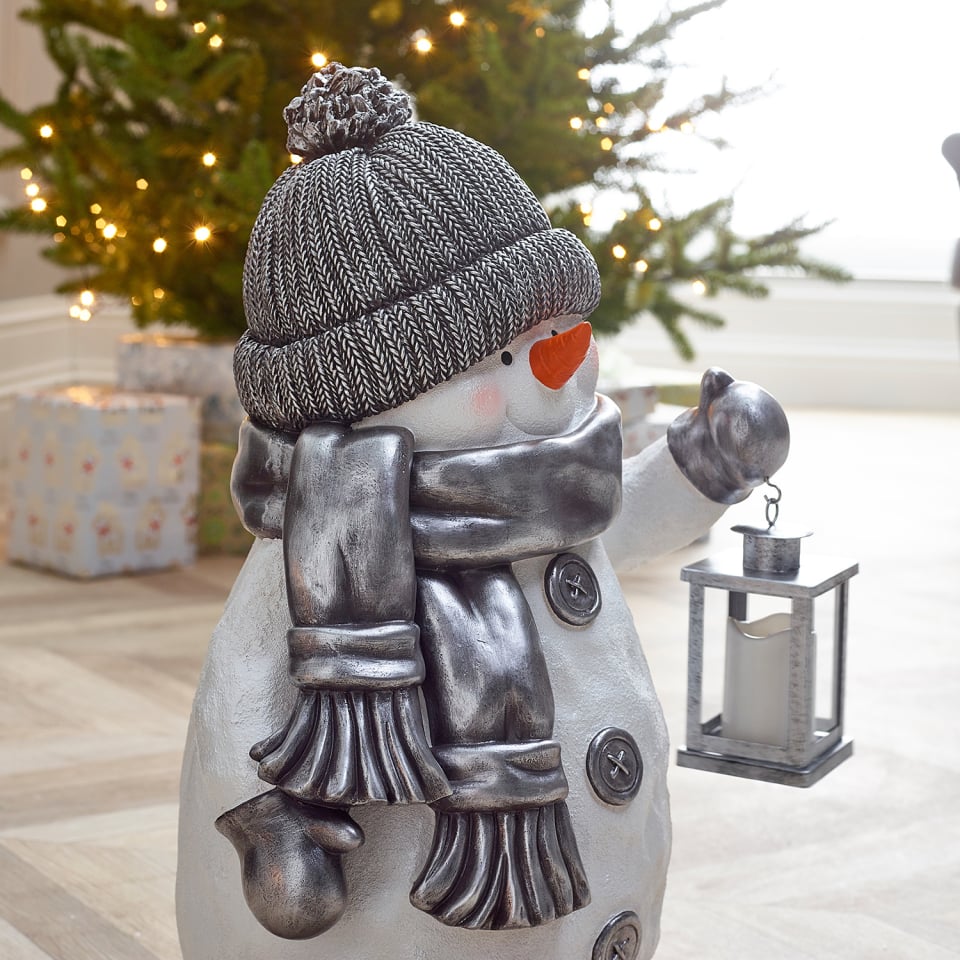 🔥Limited Edition, Only 100 Sets Left! - 🎄Handcrafted Snowman Figurines⛄🧭 - Charming Holiday Guardians with Lanterns🤲