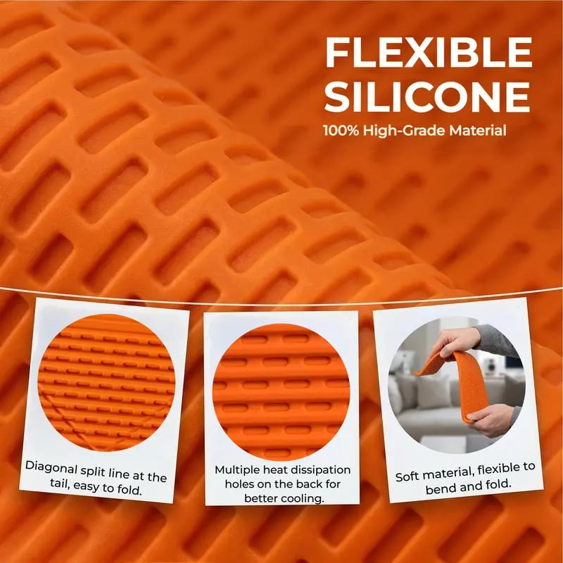 Flexible Silicone Aluminum Phone Stand, Bendable Rollable Foldable Design