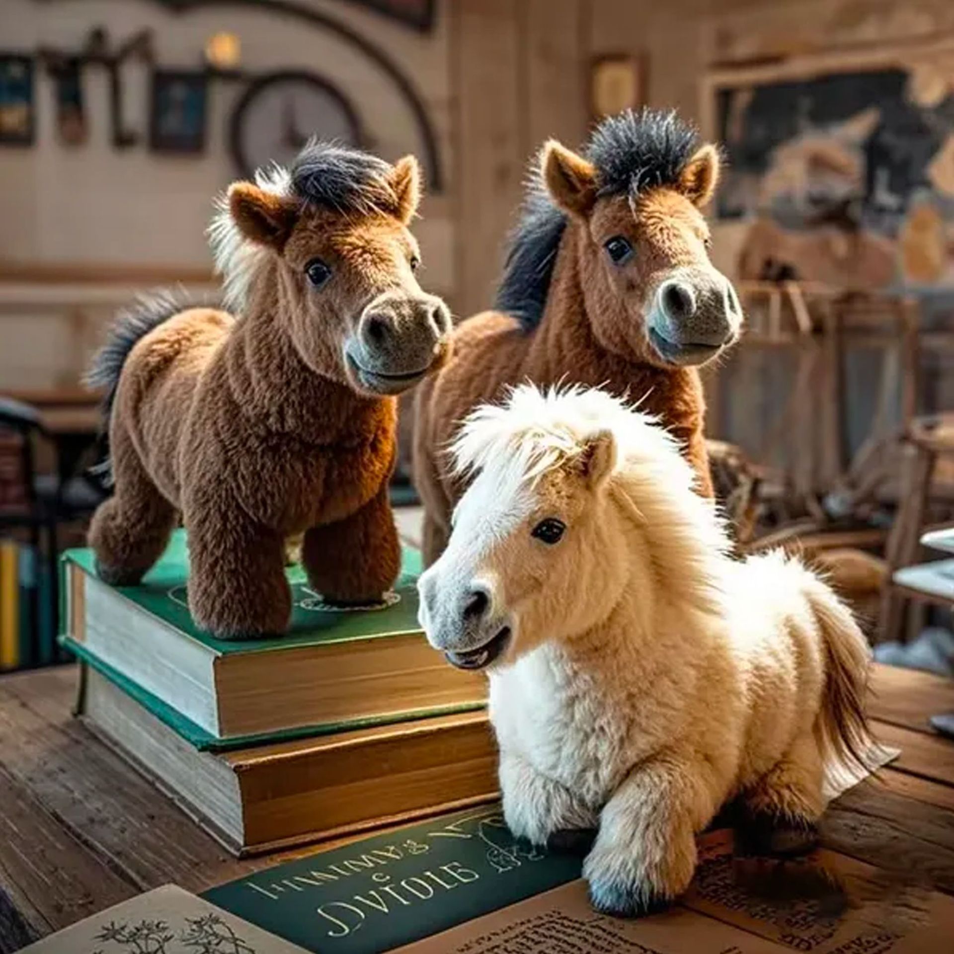 Spotted Electric Plush Horse