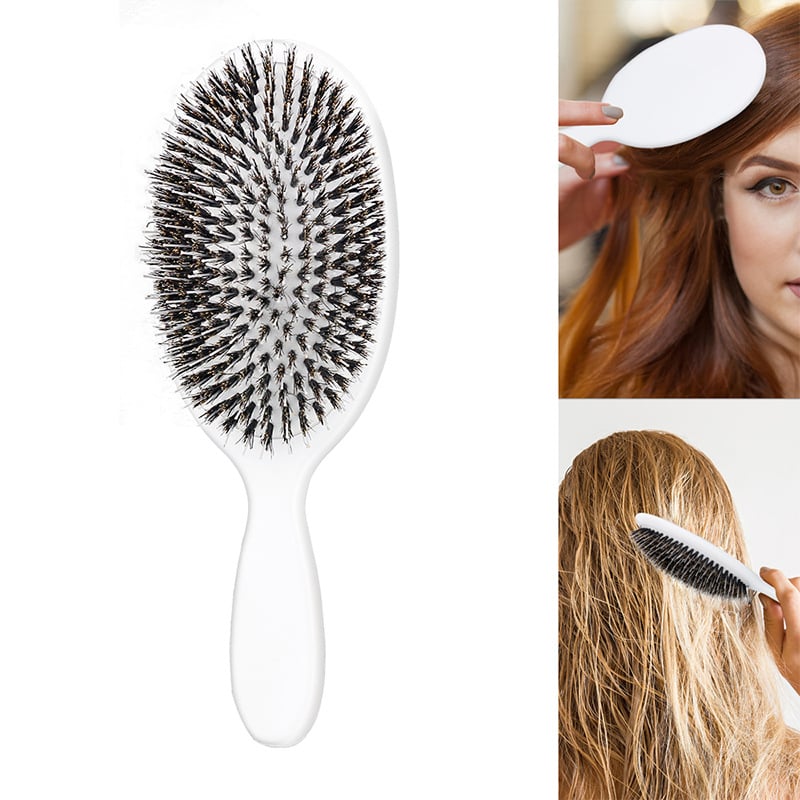 Viral World-Famous 5x Sold Out Paddle Brush - Smoother, Stronger, Shinier Hair - Boar Bristle Brush with Nylon Bristles and Microsphere Massaging Tips