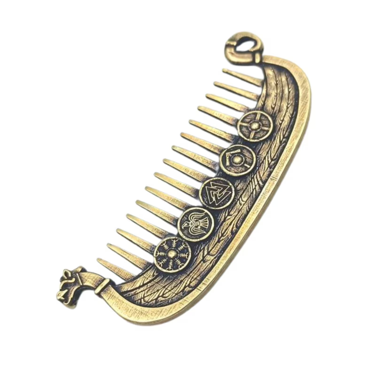 ⚔️ Viking Drakkar Beard Comb | Hand-Cast Metal 🛡️