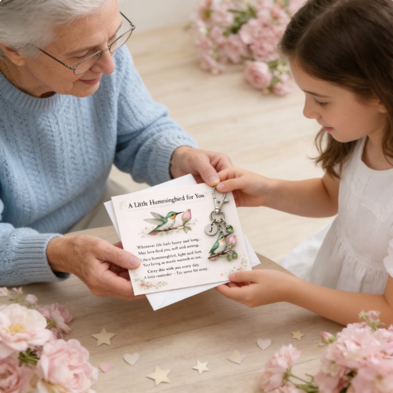 🐦A Little Hummingbird for You keychain🎁A Meaningful Mother’s Day Gift Filled with Love & Comfort