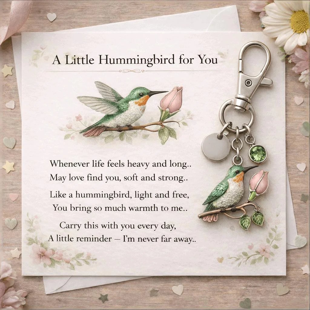 🐦A Little Hummingbird for You keychain🎁A Meaningful Mother’s Day Gift Filled with Love & Comfort