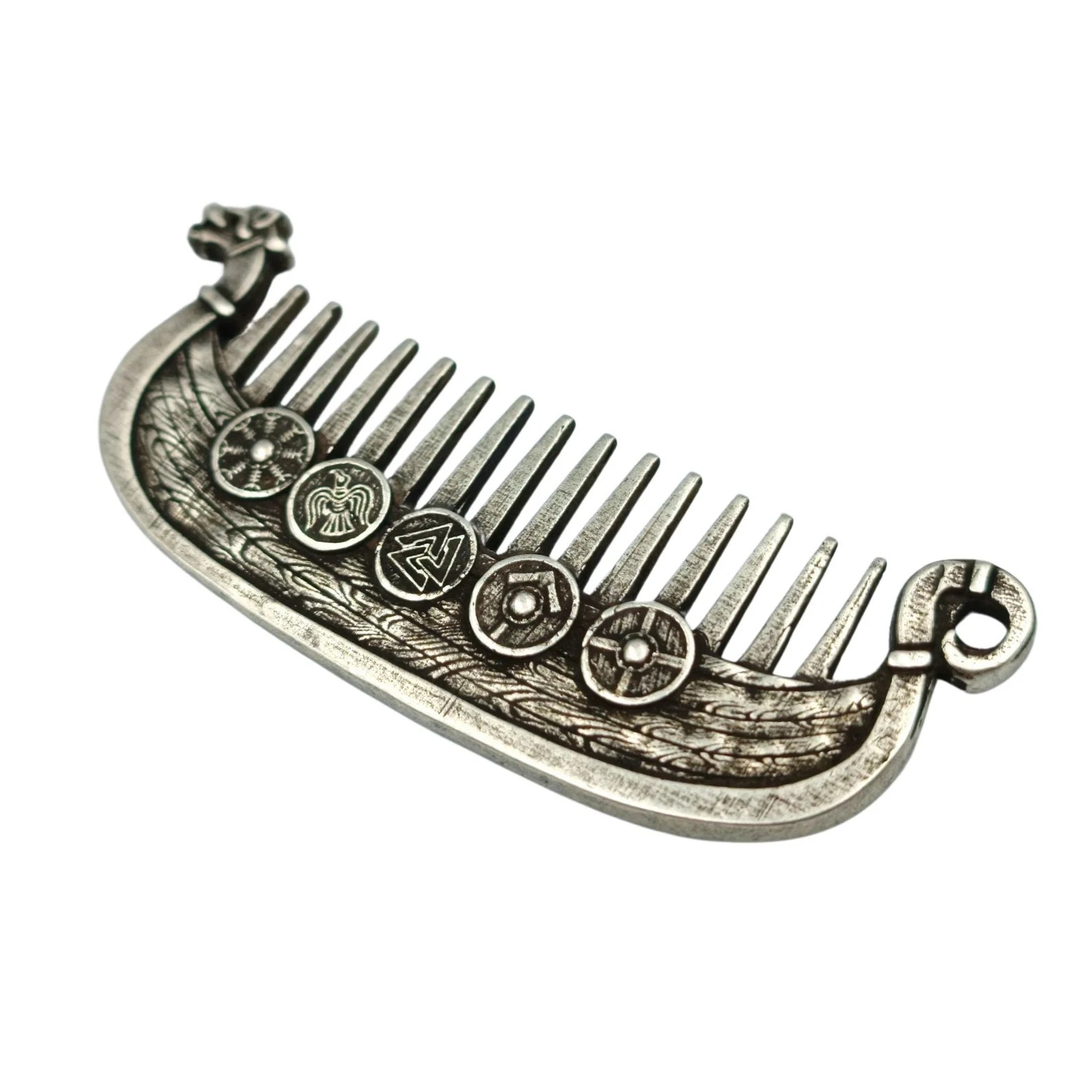 ⚔️ Viking Drakkar Beard Comb | Hand-Cast Metal 🛡️