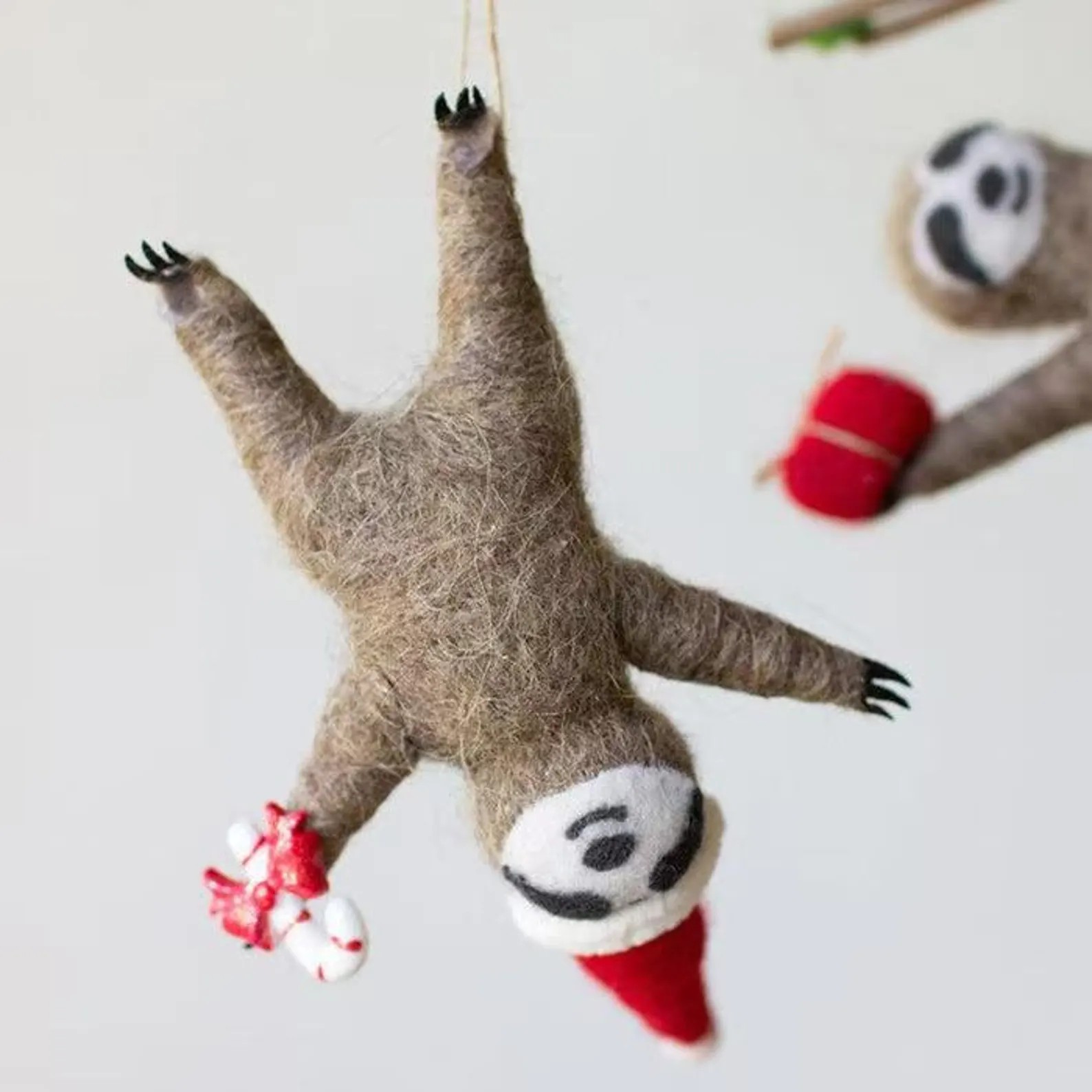 49% OFF This Week🦥 Felt Sloth Christmas Ornaments (3-Piece Set) 🎄