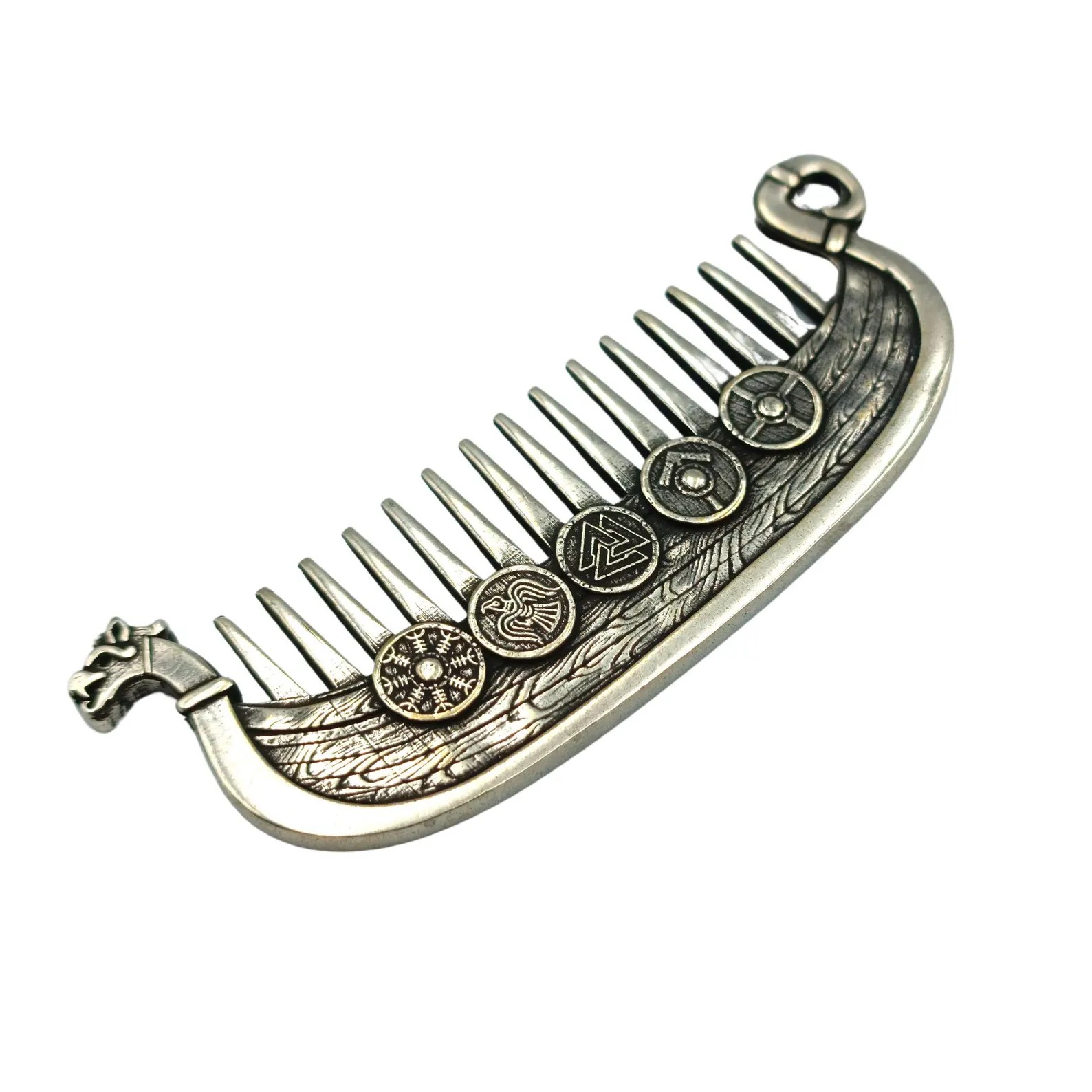 ⚔️ Viking Drakkar Beard Comb | Hand-Cast Metal 🛡️