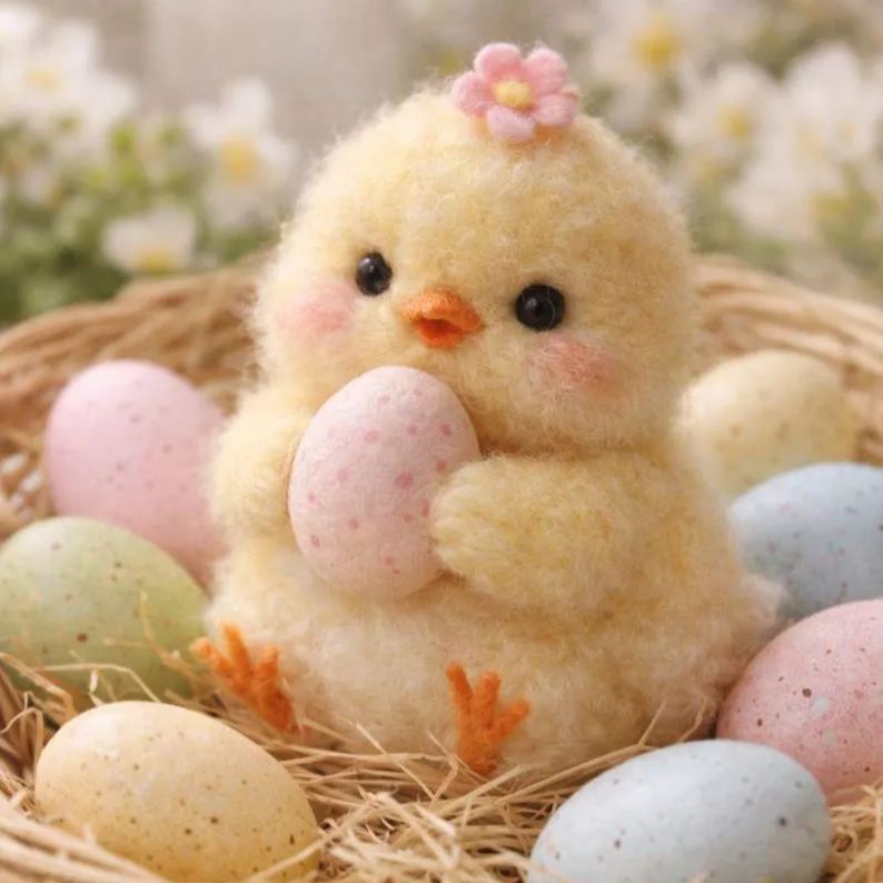 🐰🥚Handmade Needle Felted Easter Animals