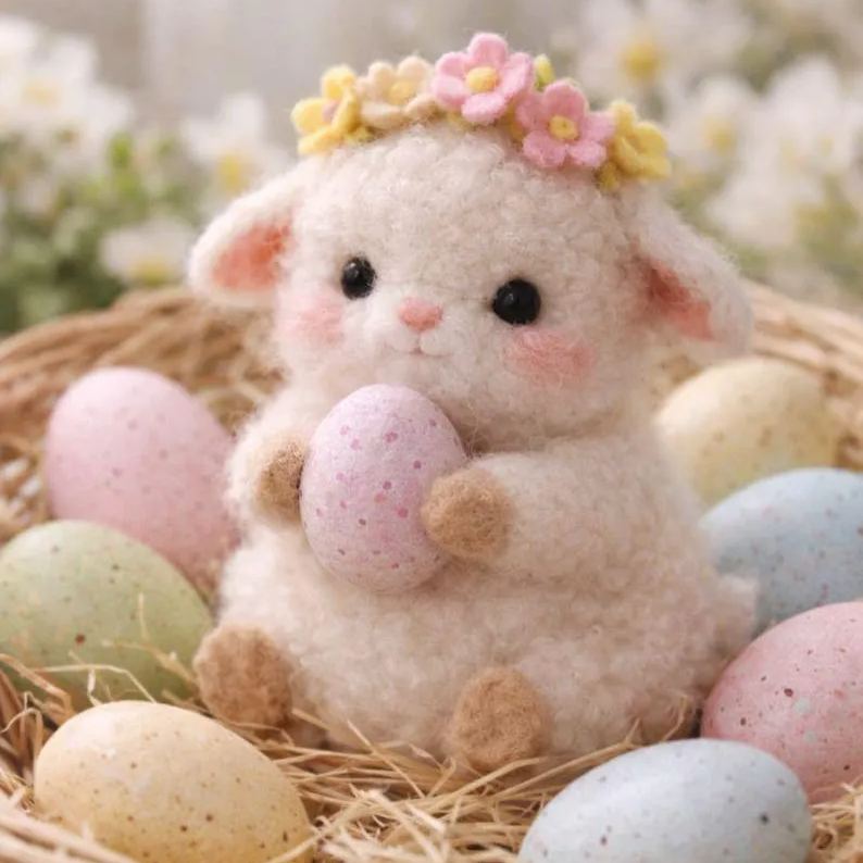 🐰🥚Handmade Needle Felted Easter Animals