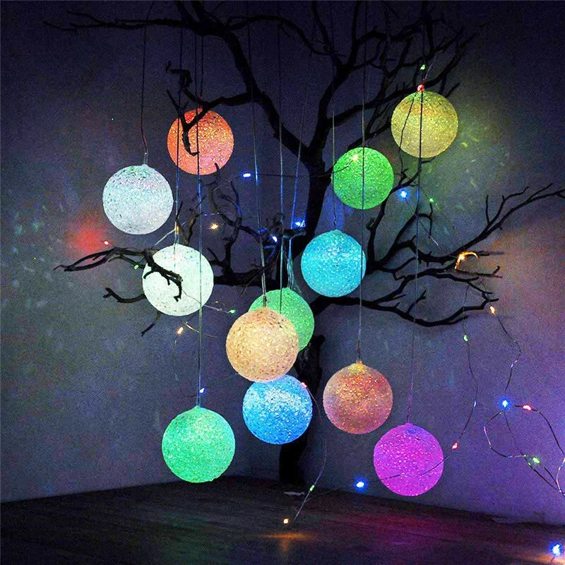 Solar Wind Chimes Lights LED Balls Color Changing Hanging Lamp Garden Home Decor