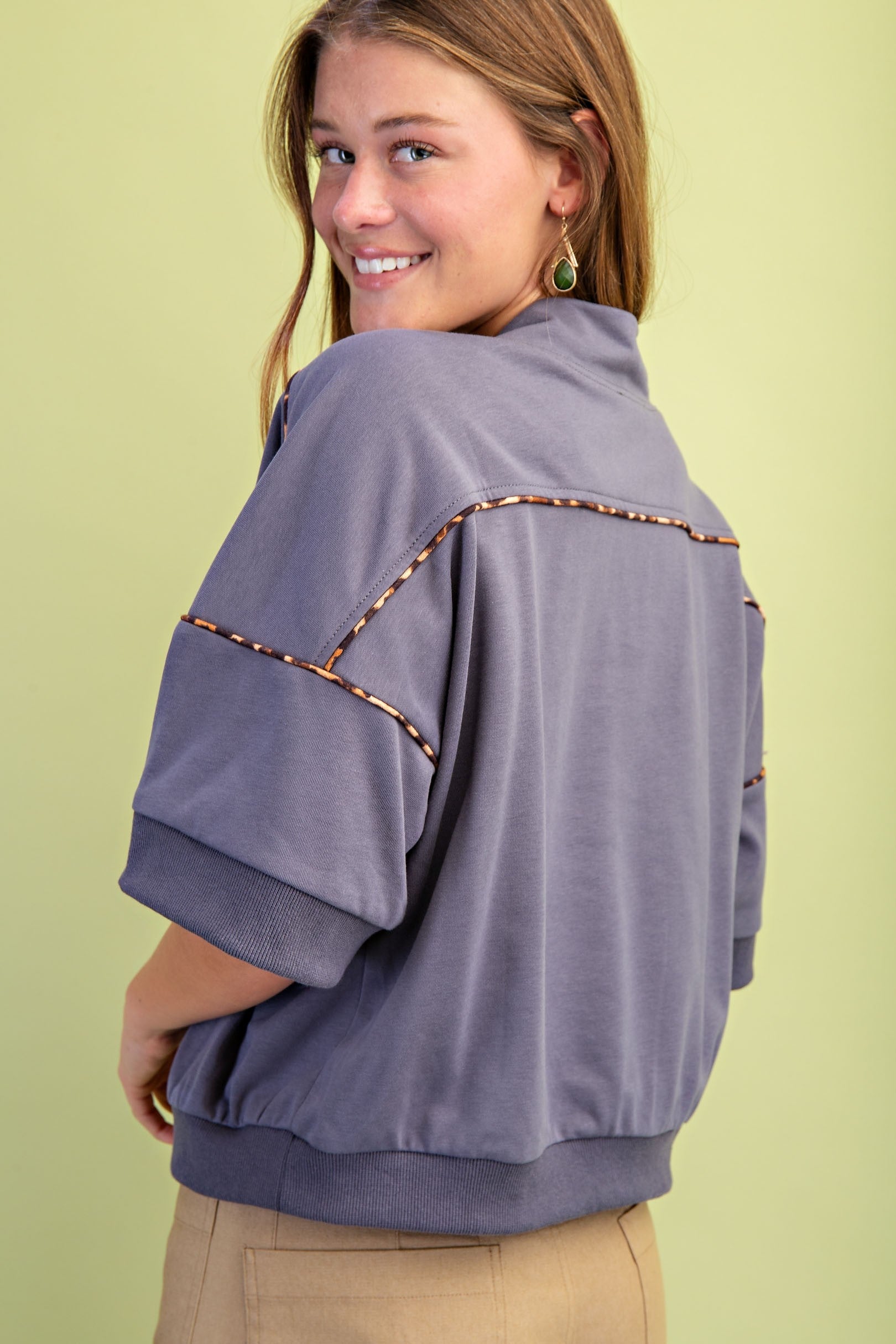 Zippylighters Western Theme Embroidered Sweatshirt in Cool Grey