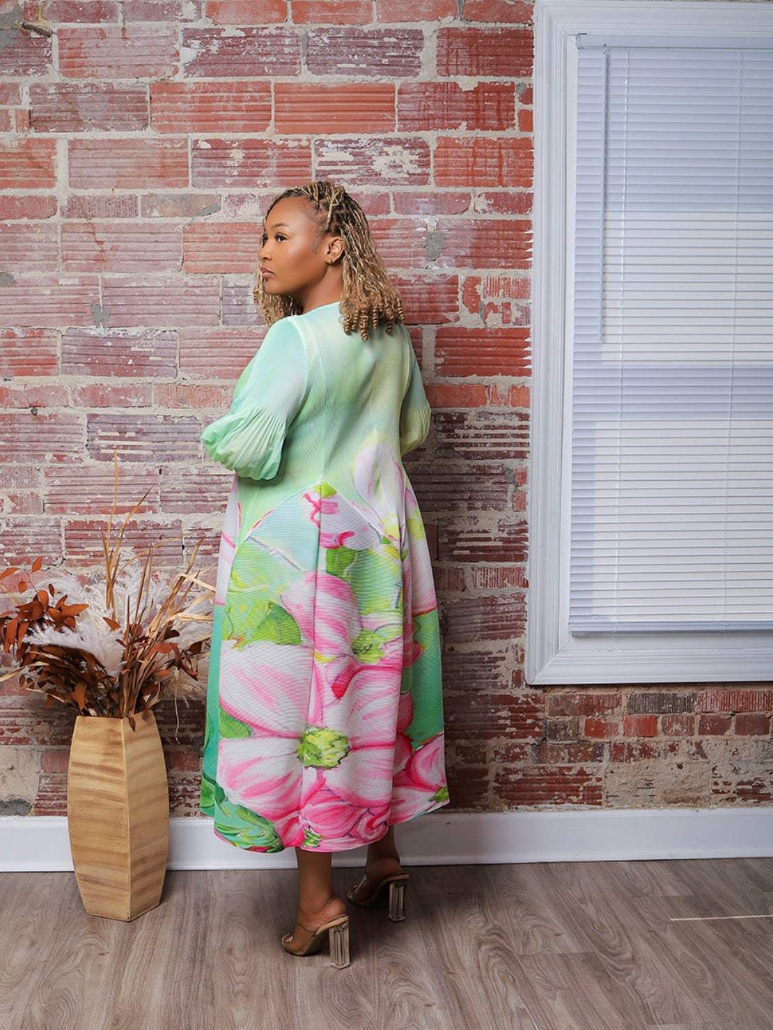 Botanical Bloom Midi Dress