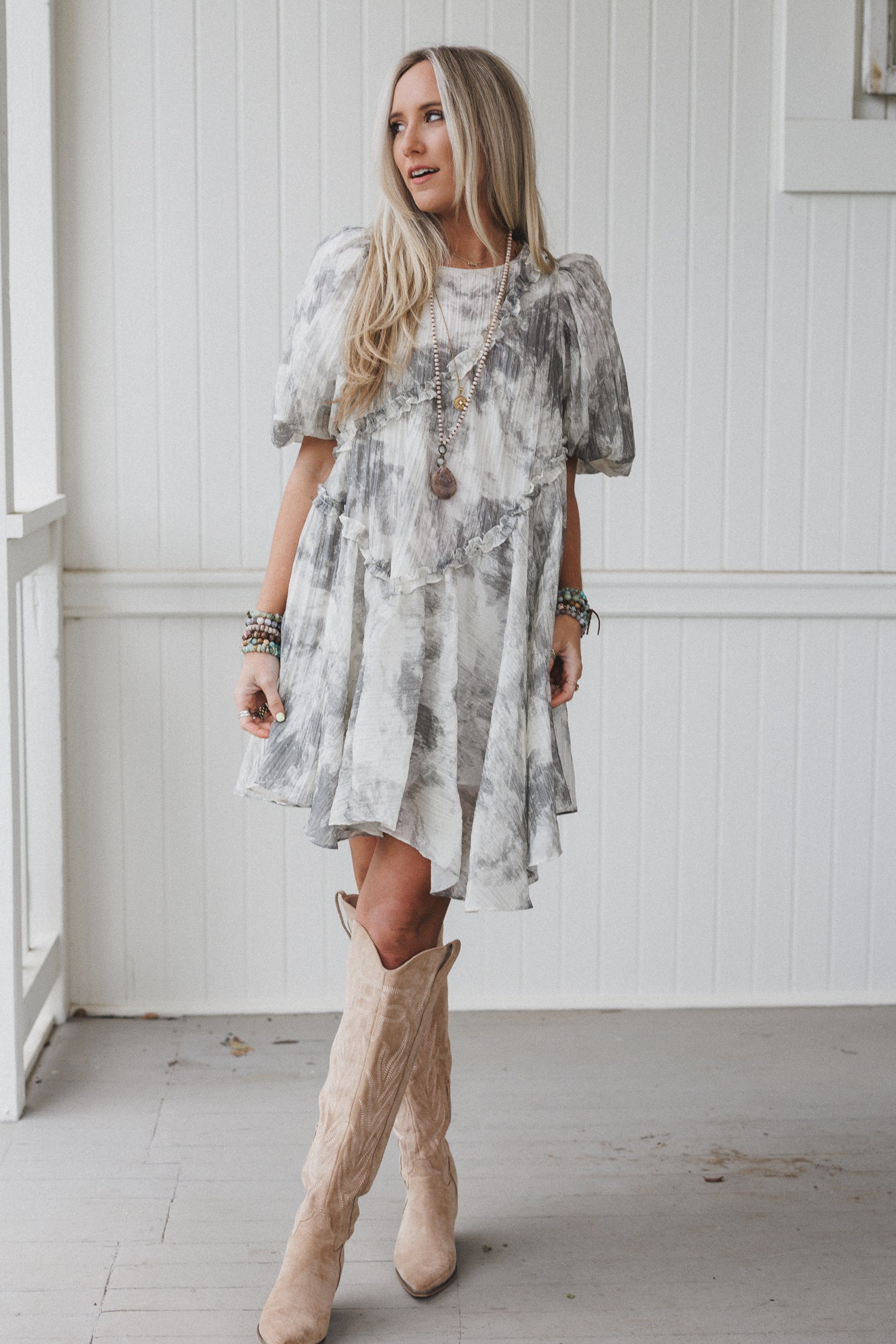 Dream Cloud Dress - Gray