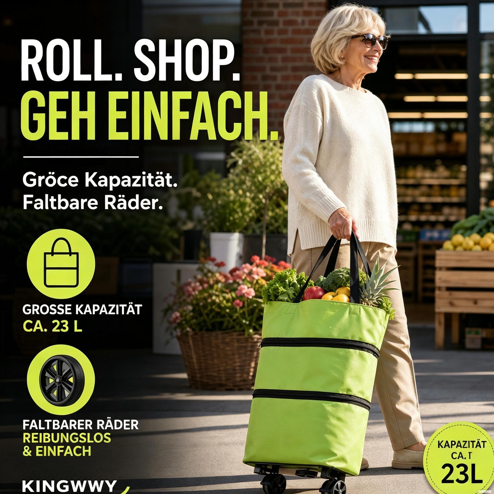 🔥HEISSER SALE – 60 % RABATT🔥 Faltbare 2-in-1-Einkaufstasche