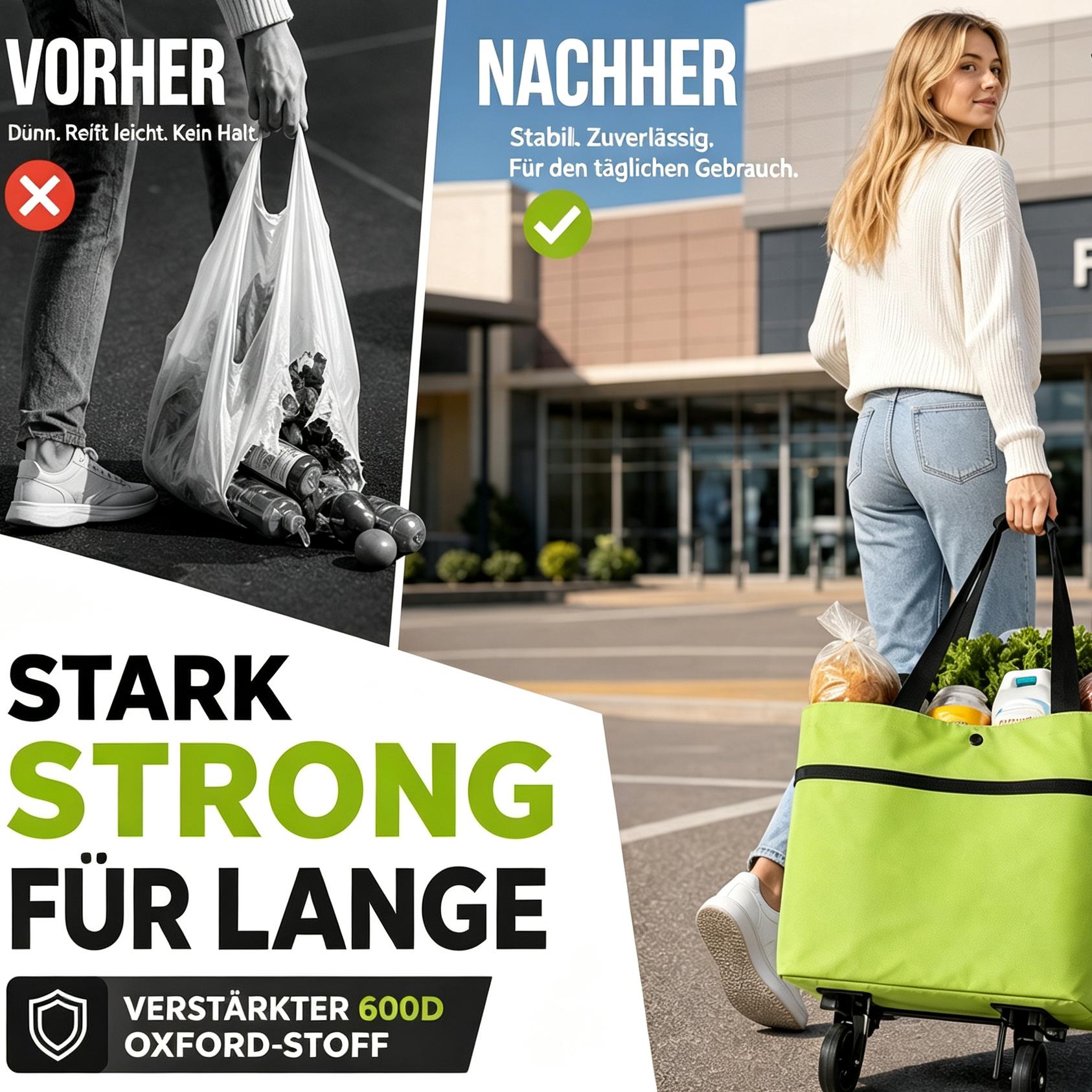 🔥HEISSER SALE – 60 % RABATT🔥 Faltbare 2-in-1-Einkaufstasche