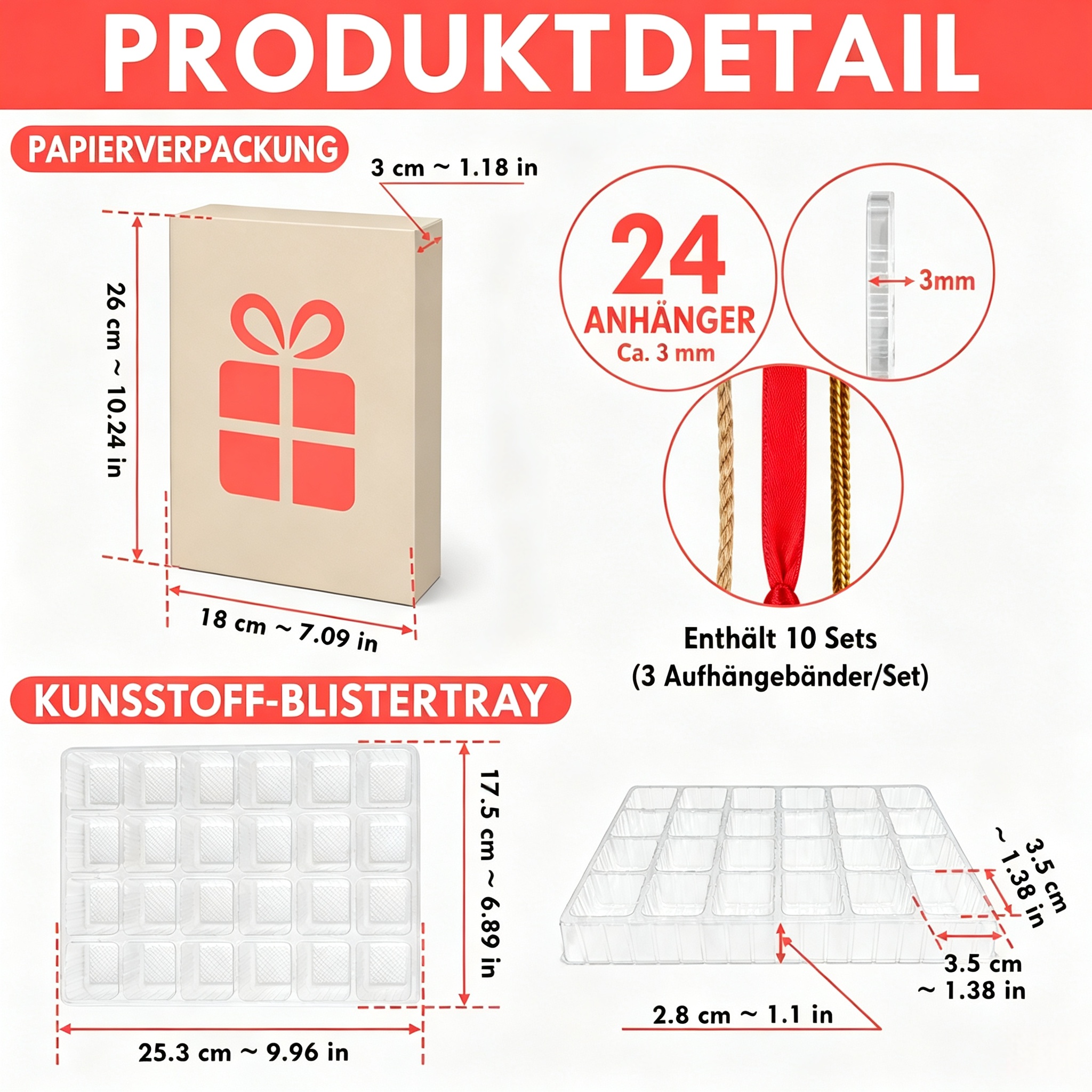 🔥HEISSER SALE – 60 % RABATT🔥 Feuerwehr-Ausrüstung Adventskalender 2026 – 24-Tage-Festtags-Countdown, Acryl-Anhänger Überraschungsbox