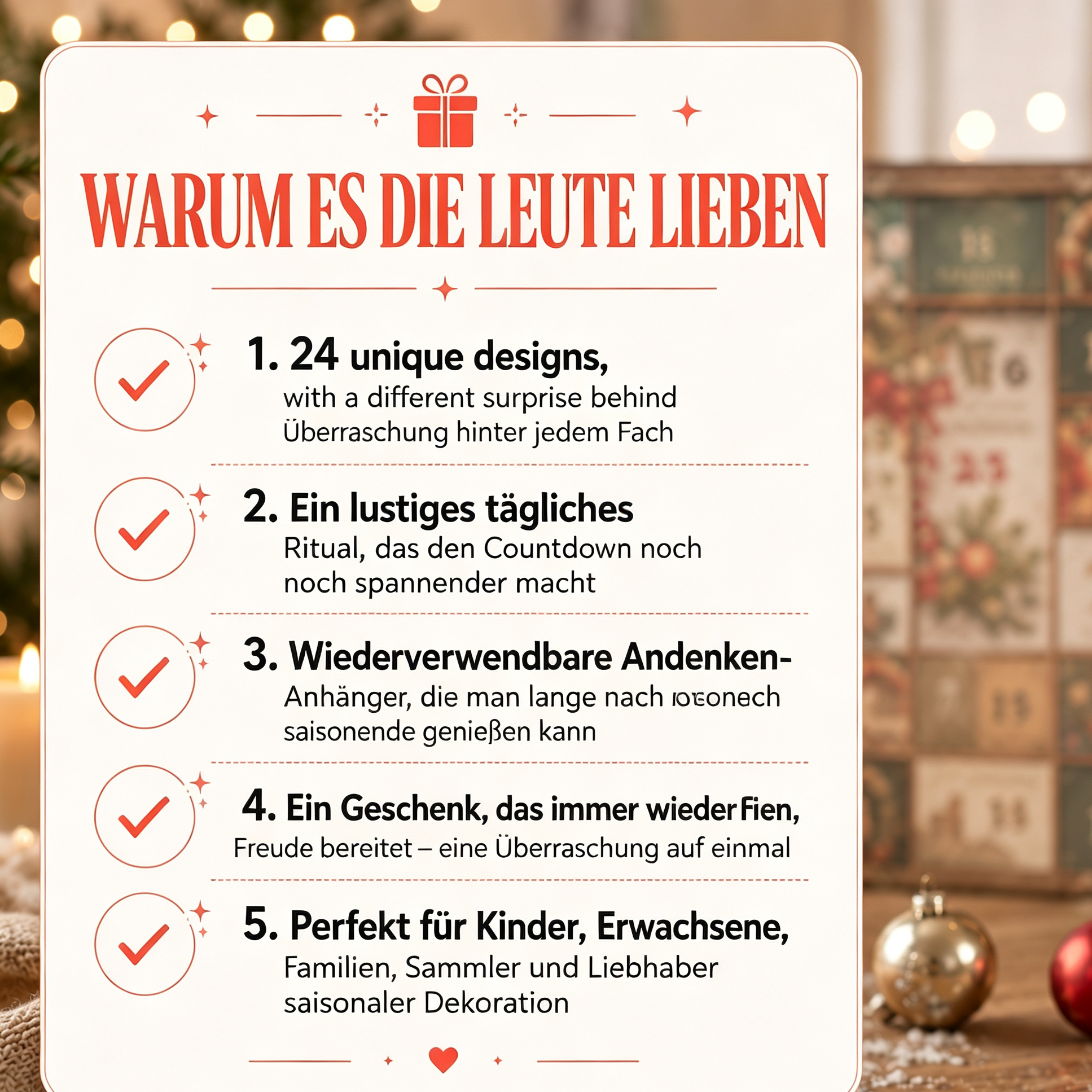 🔥HEISSER SALE – 60 % RABATT🔥 Feuerwehr-Ausrüstung Adventskalender 2026 – 24-Tage-Festtags-Countdown, Acryl-Anhänger Überraschungsbox