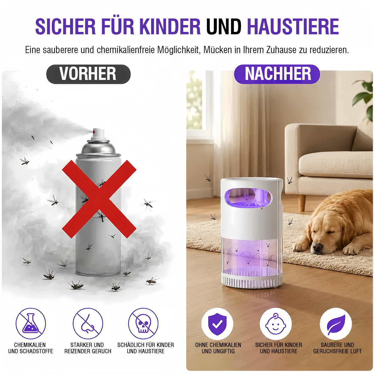 🦟 49 % Rabatt! UV-Mückenlampe – leise, USB-Anschluss, chemikalienfrei. Über 50.000 Mal verkauft! 🔇🌙