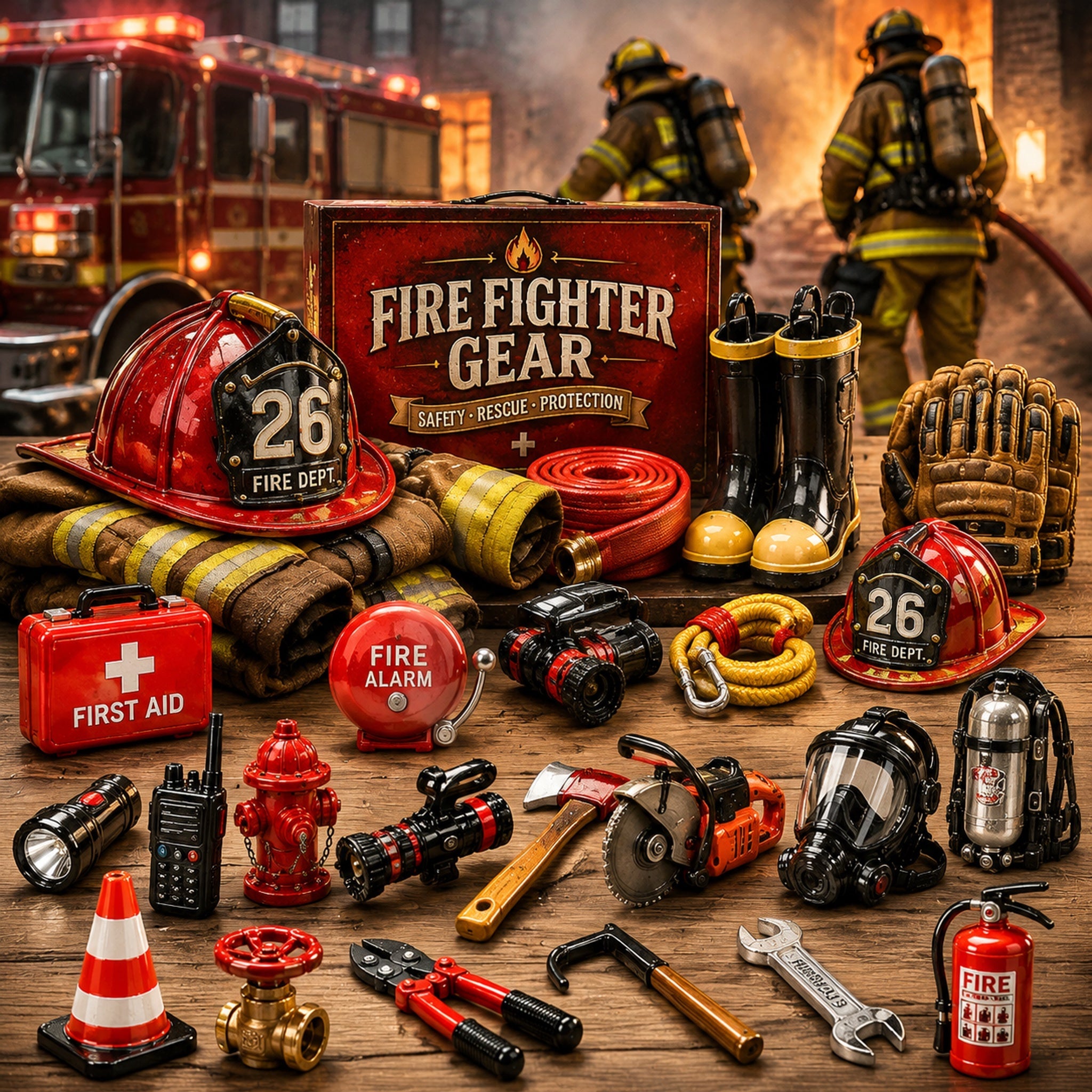 🔥HOT SALE 60% OFF🔥Firefighter Gear Advent Calendar 2026 - 24-Day Festive Countdown, Acrylic Charms Blind Box