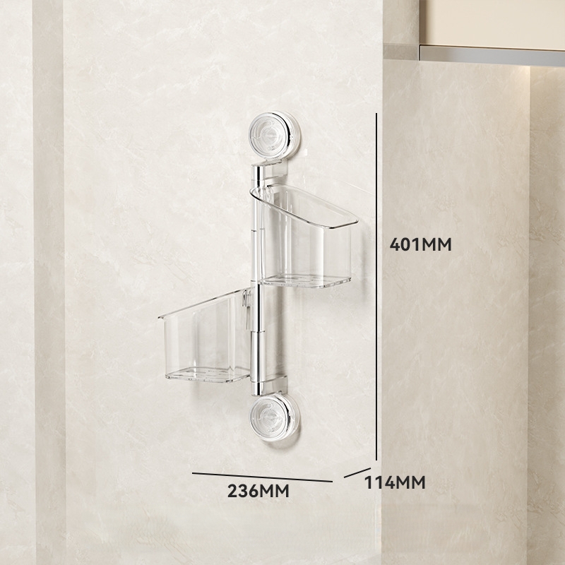 Punch-free rotating wall-mounted storage rack