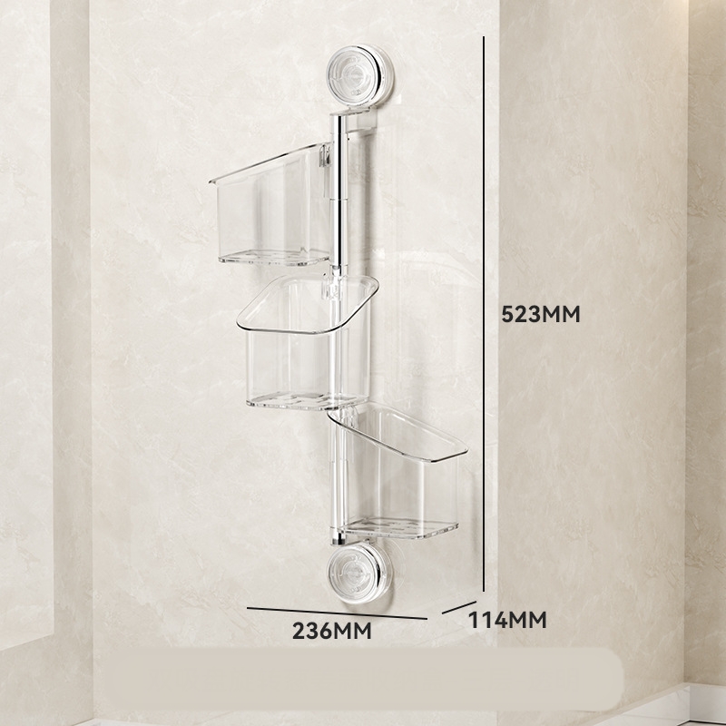 Punch-free rotating wall-mounted storage rack