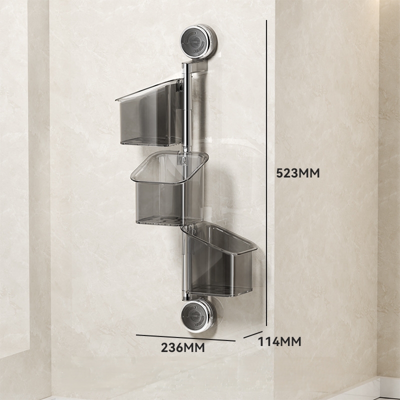 Punch-free rotating wall-mounted storage rack