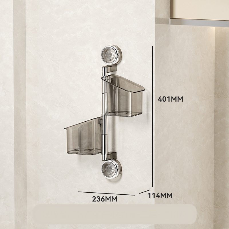 Punch-free rotating wall-mounted storage rack