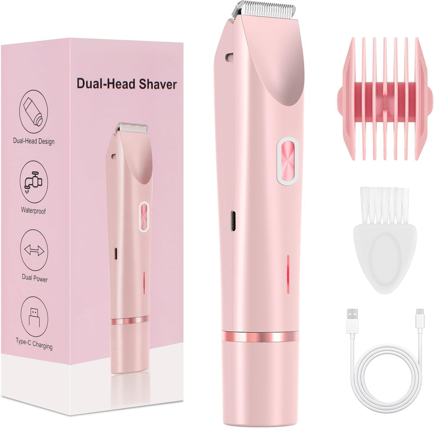 Double head electric full body shaver