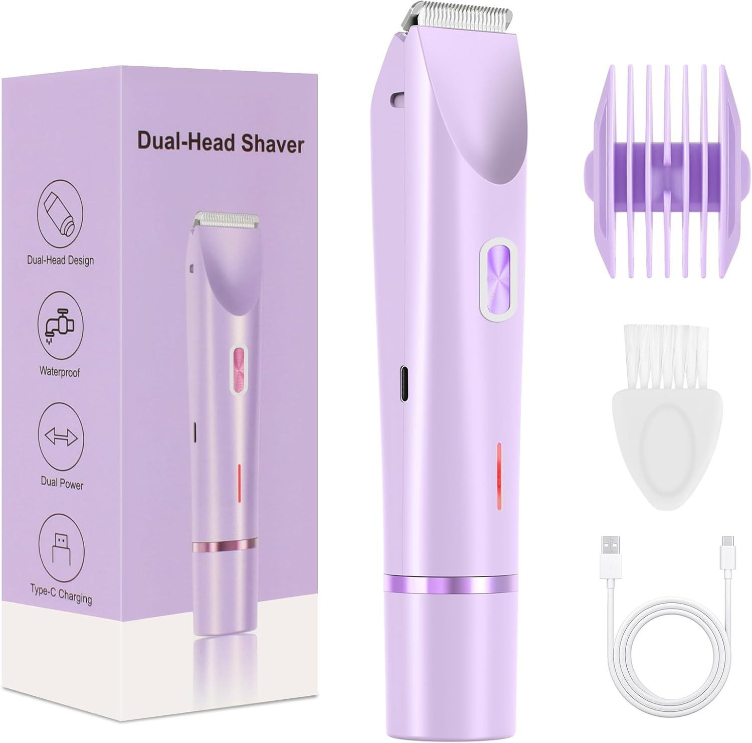 Double head electric full body shaver