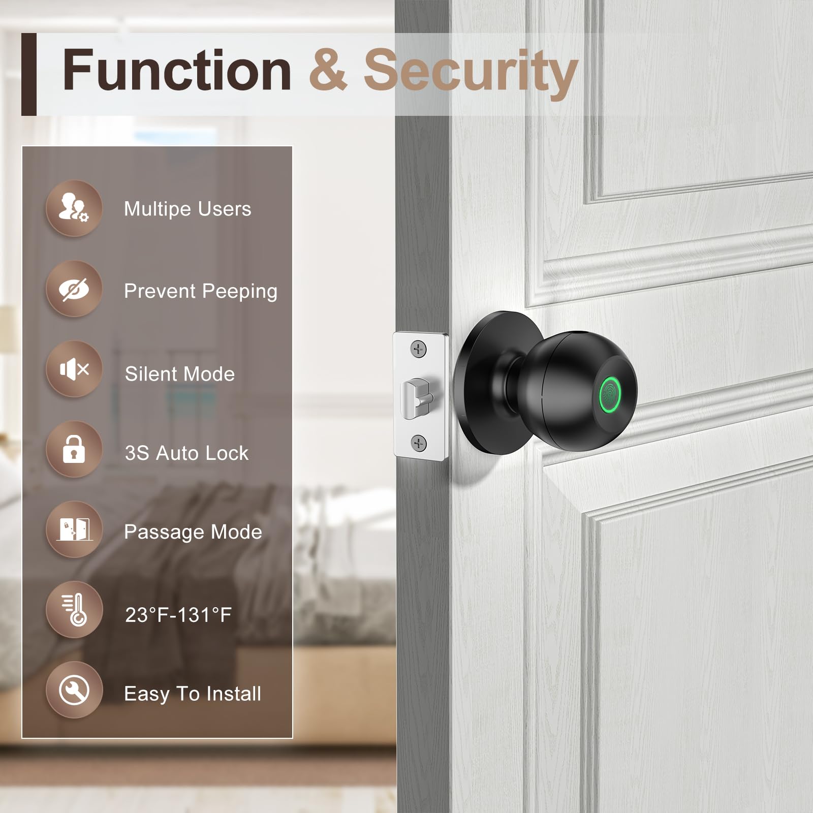 New smart fingerprint door lock