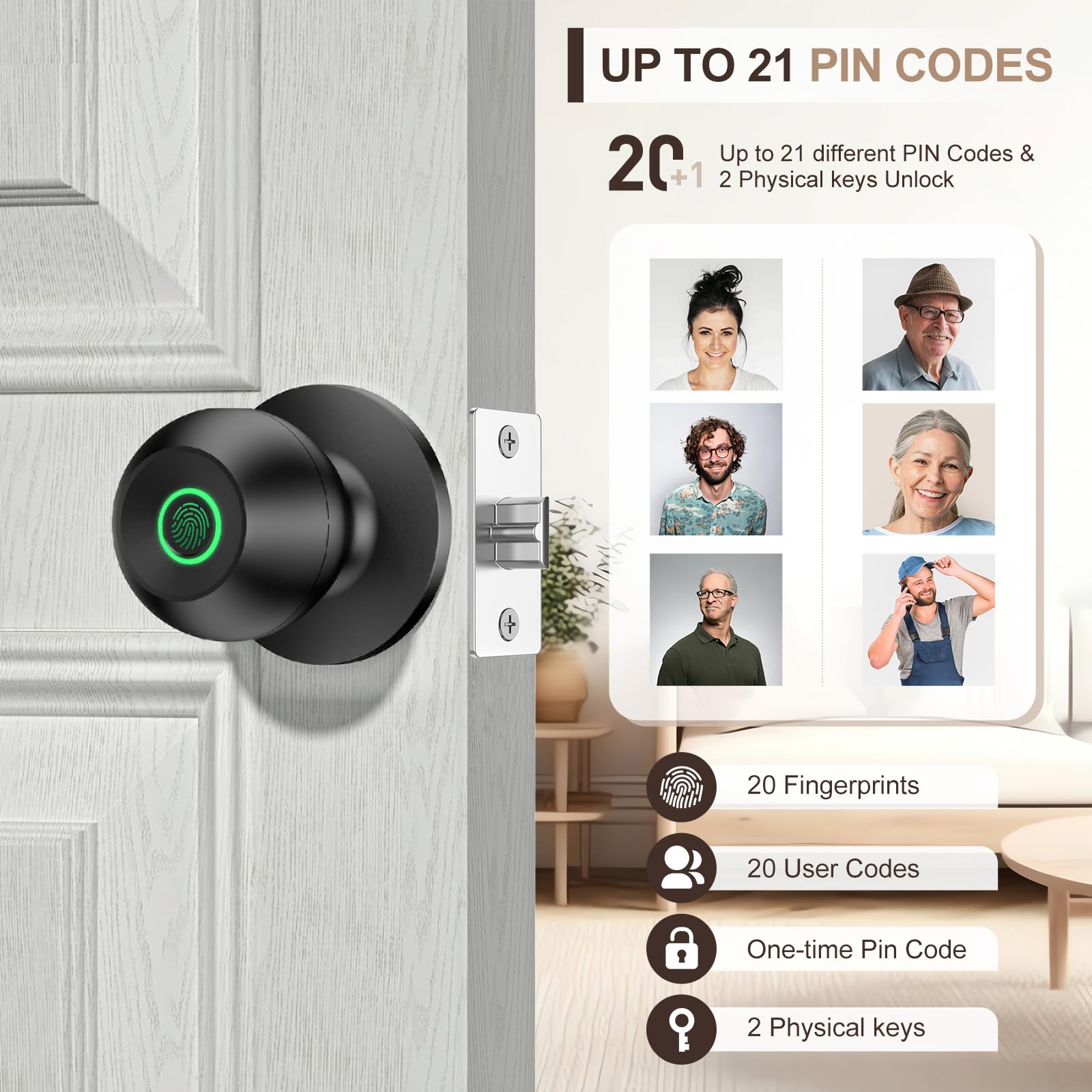 New smart fingerprint door lock