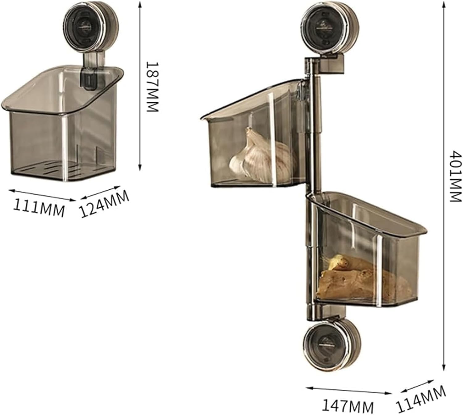 Punch-free rotating wall-mounted storage rack