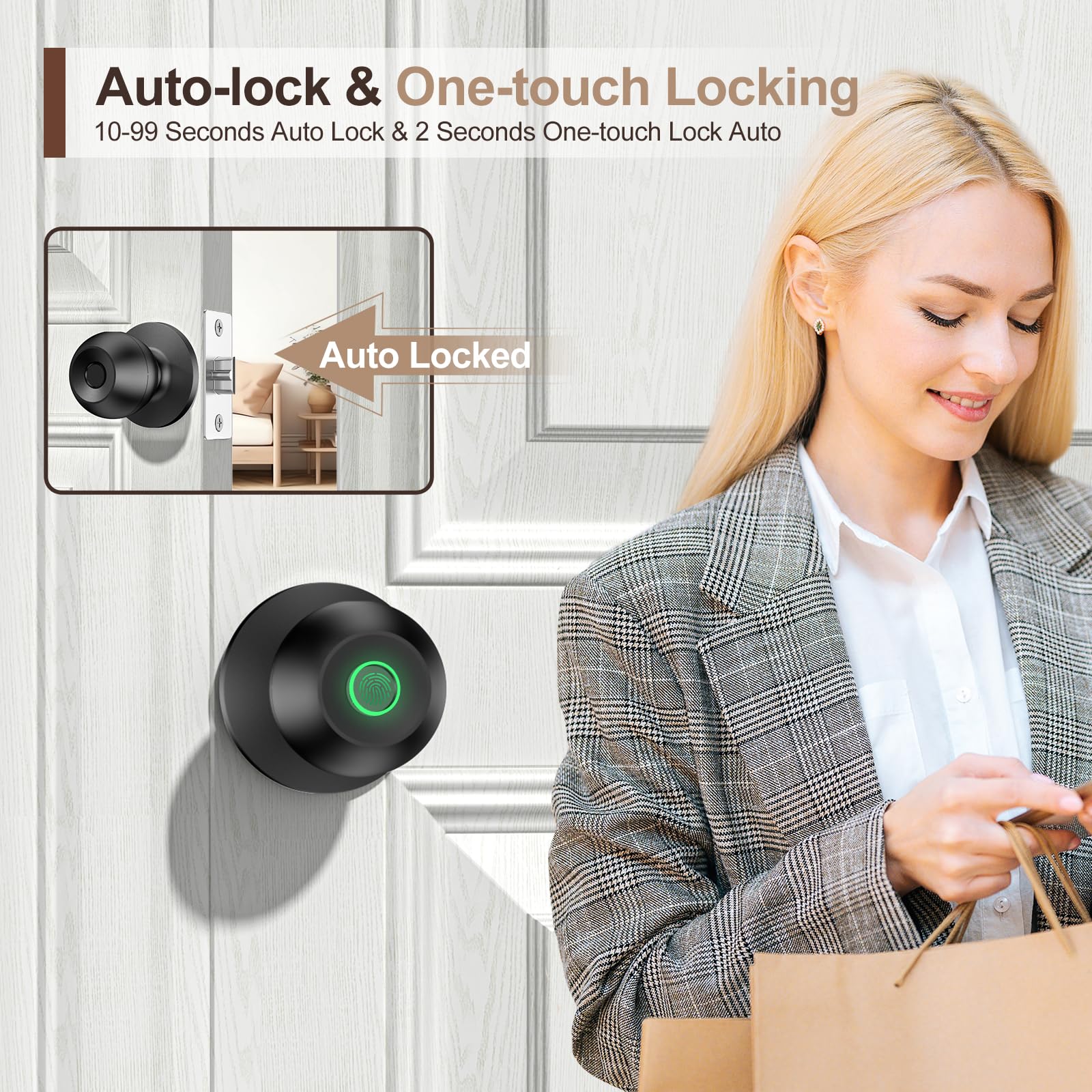 New smart fingerprint door lock