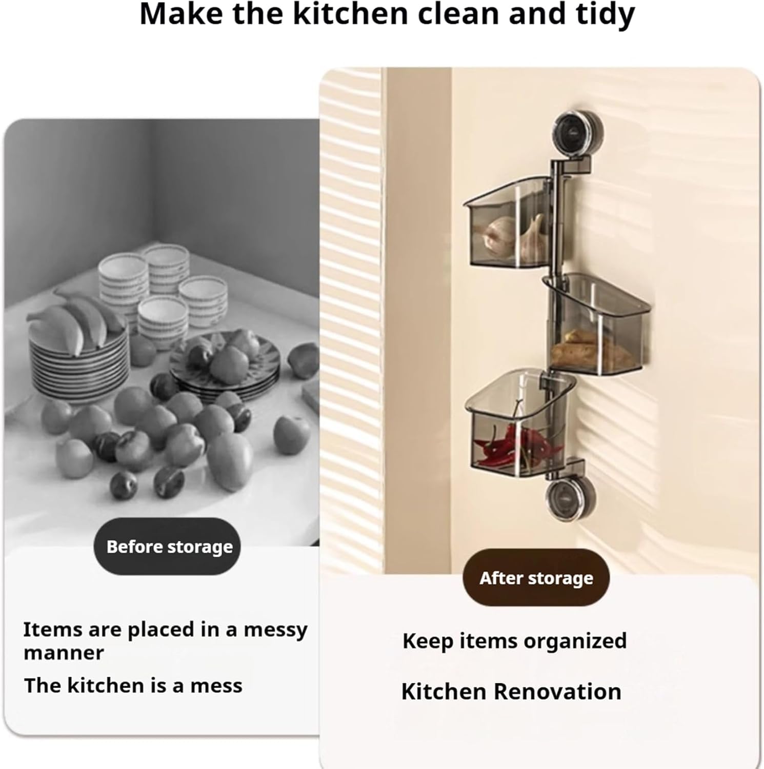 Punch-free rotating wall-mounted storage rack