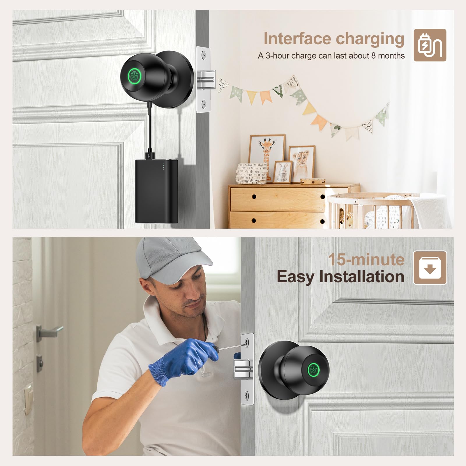 New smart fingerprint door lock