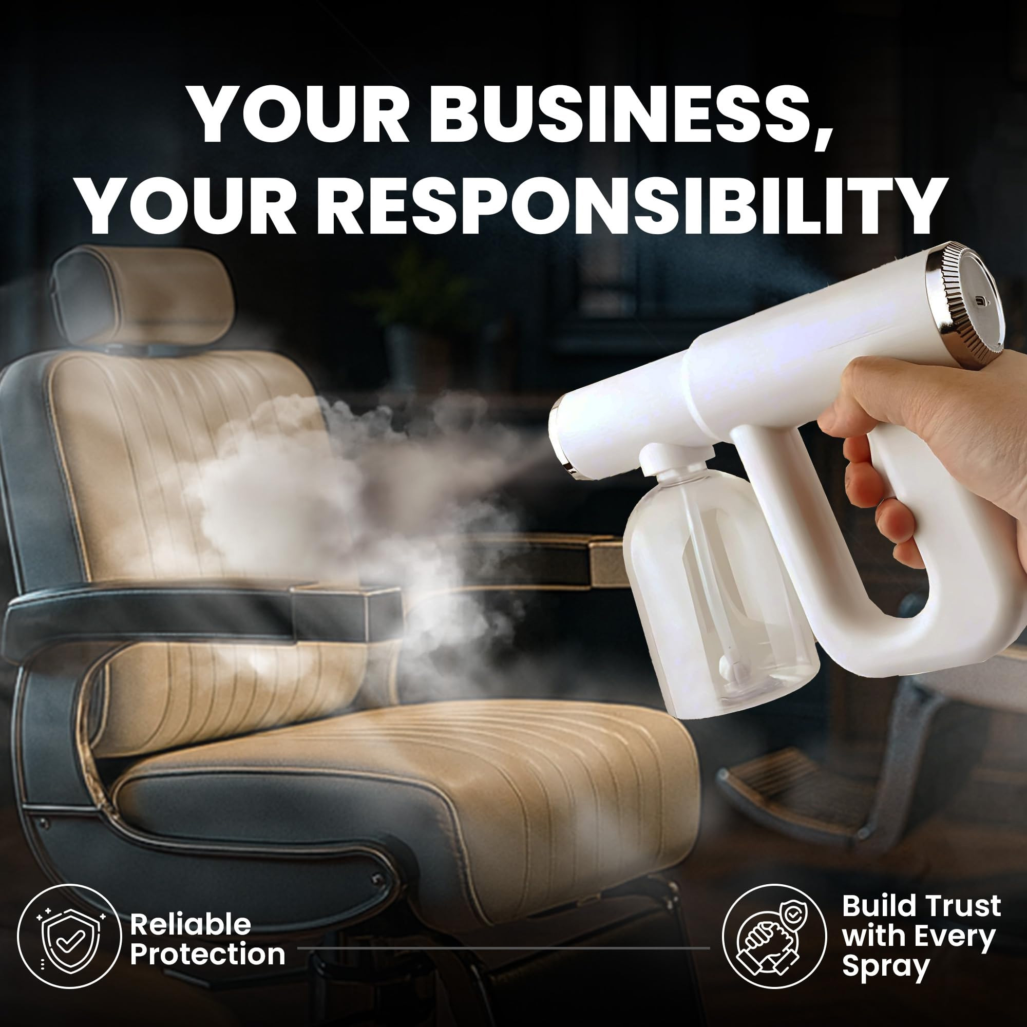 Handheld Electric Nano Disinfection Spray with Blue Light